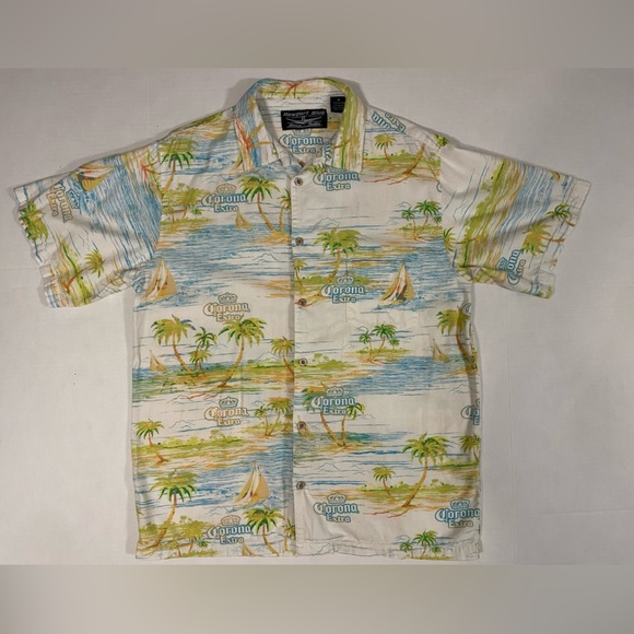 Newport Blue Corona Extra Short Sleeve Button Down Shirt Size XL - Picture 1 of 6